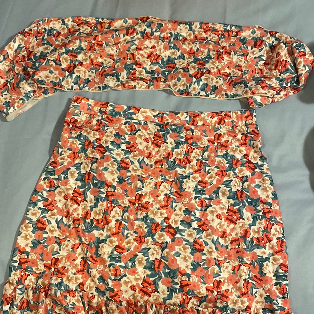 Shein skirt/ wrap top set